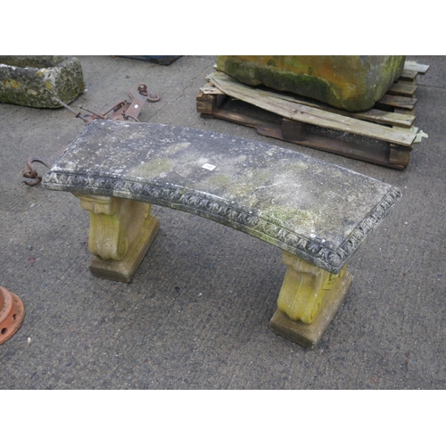 198 - CONCRETE GARDEN BENCH