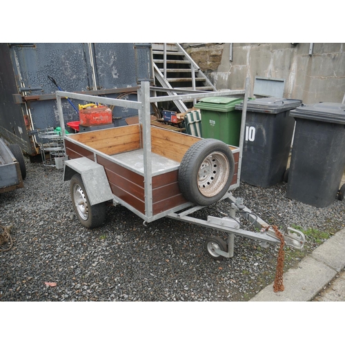 214 - GALVANIZED CAR TRAILER