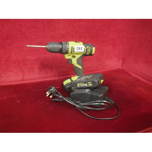 342 - CORDLESS DRILL & CHARGER