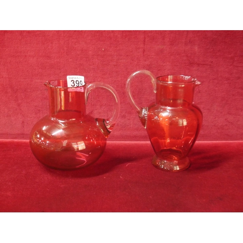 399 - 2 RUBY JUGS