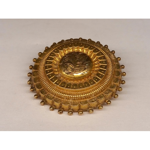 468 - 9CT GOLD TARGET BROOCH