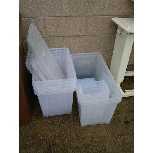 48 - STORAGE BOXES - SOME WITH LIDS