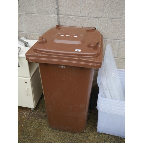 49 - BROWN WHEELIE BIN