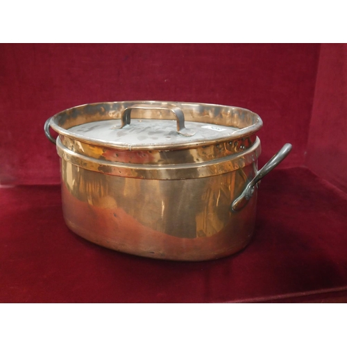 506 - GEORGIAN COPPER FISH KETTLE