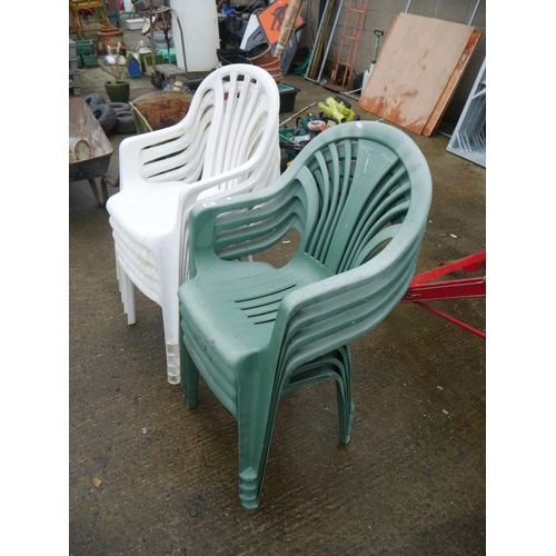 61 - PLASTIC STACKING CHAIRS