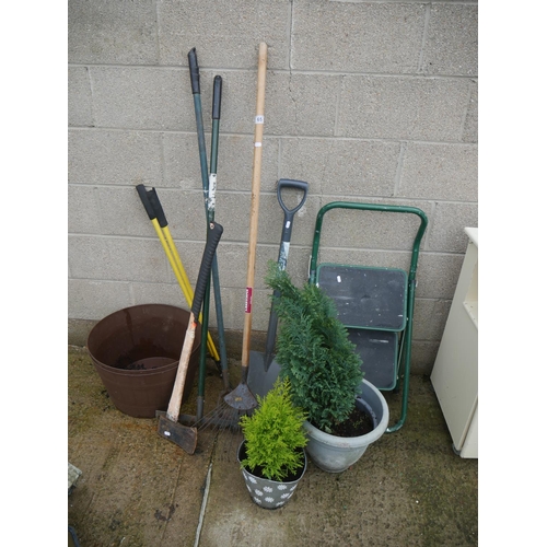 65 - LOT OF GARDEN TOOLS ETC