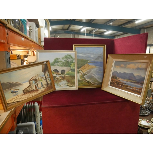 870 - LOT OF OIL PAINTINGS