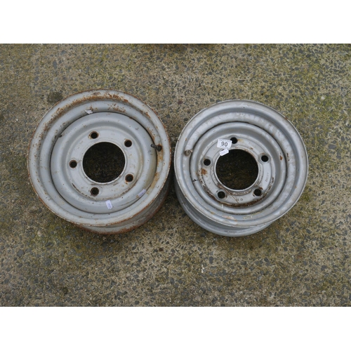 90 - 2 IFOR WILLIAMS WHEEL RIMS