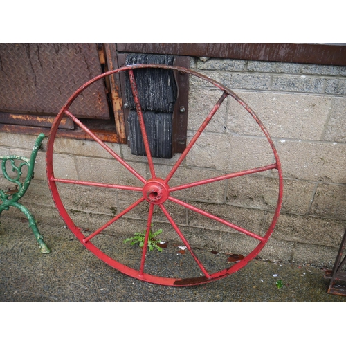 152 - METAL CART WHEEL