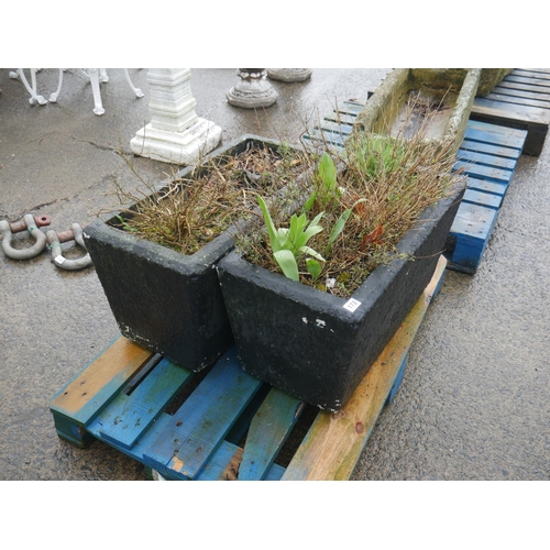 172 - PAIR OF CONCRETE PLANTERS