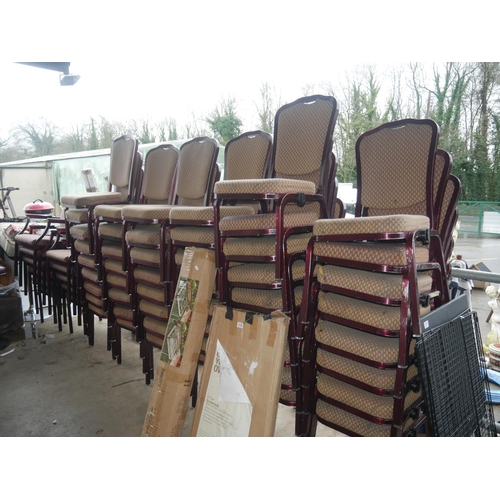 219 - APPROX 60 STACKING CHAIRS