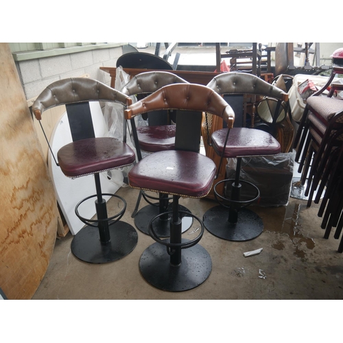 221 - 4 SWIVEL BAR STOOLS