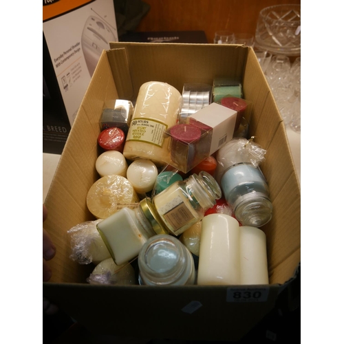 830 - BOX OF CANDLES