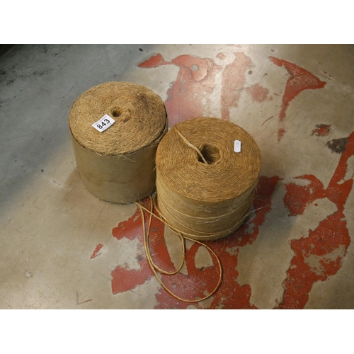 843 - 2 SMALL ROLLS OF SISAL TWINE