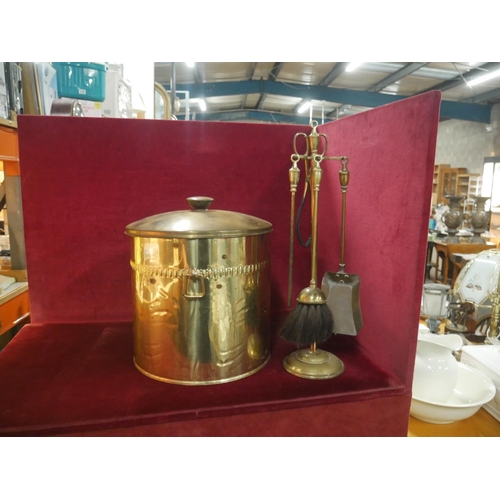 861 - BRASS LOG BUCKET