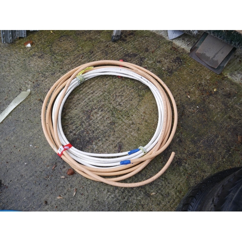 61 - LOT OF COATED COPPER PIPING