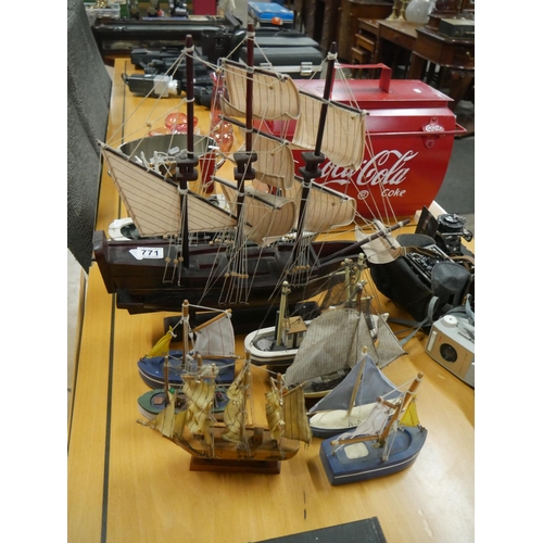 LOT OF MODEL SHIPS