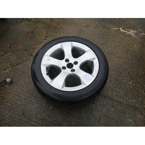 91 - PEUGEOT ALLOY WHEEL TO SUIT 308 OR 3008