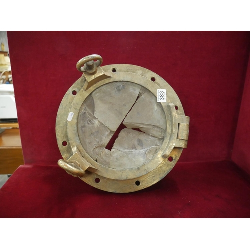 383 - HEAVY BRASS PORTHOLE