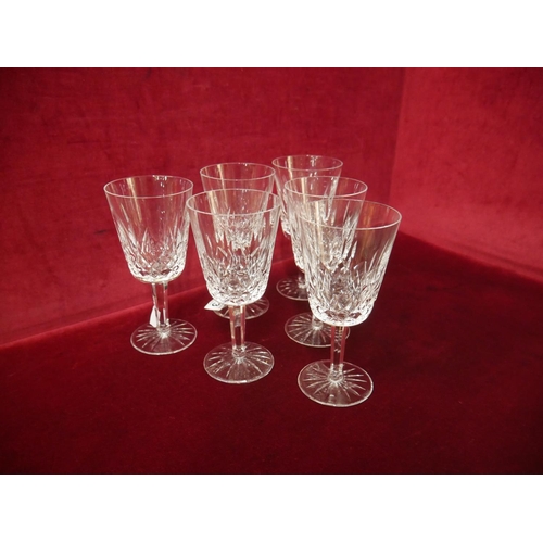 413 - 6 WATERFORD WINE GLASSES