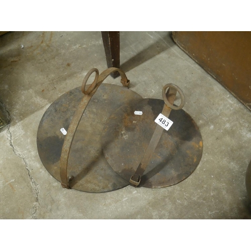 483 - 2 GRIDDLE PANS