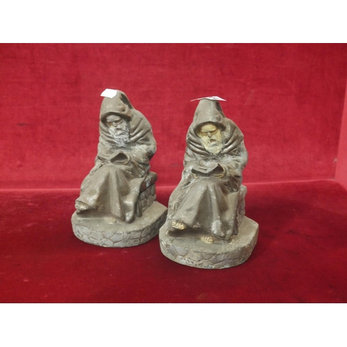 495 - PAIR OF SPELTER FIGURES