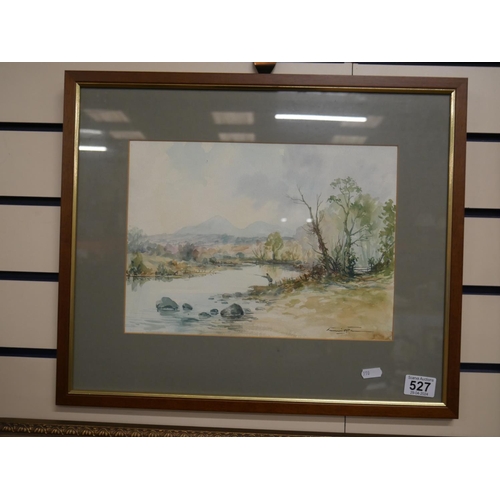 527 - FRAMED WATERCOLOUR WILLIAM CUNNINGHAM