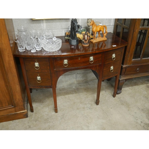 568 - NEAT GEORGIAN BOW FRONTED SIDEBOARD