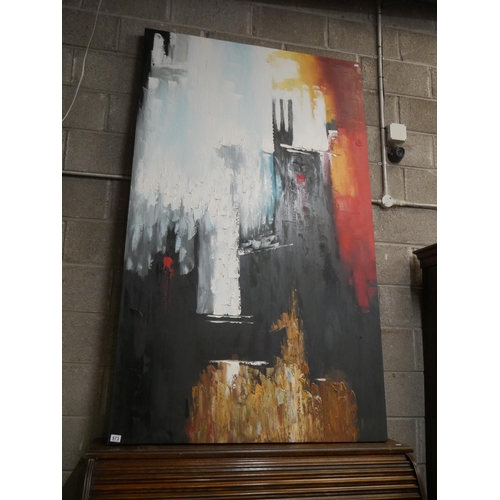 573 - LARGE OIL ON CANVAS