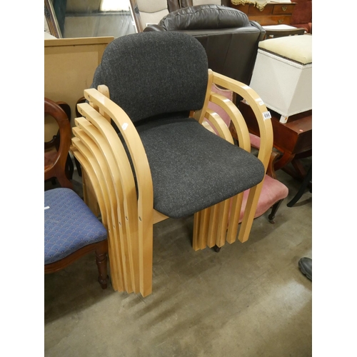 696 - LOT OF STACKING CHAIRS