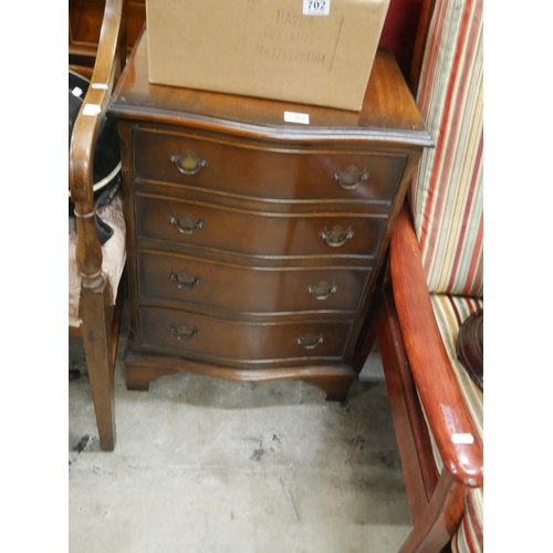 703 - BOW FRONTED CHEST OF DRAWERS