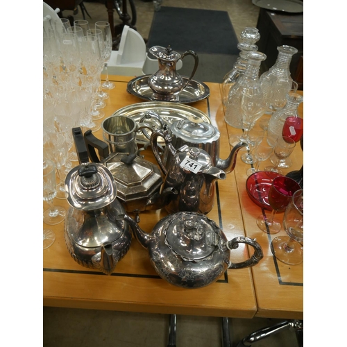 741 - LOT OF SILVER PLATE