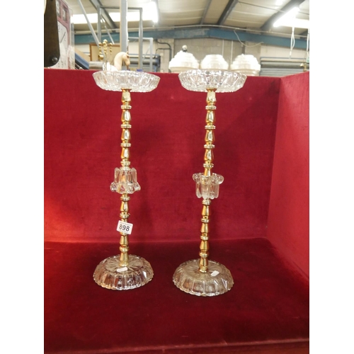 898 - 2 CANDLE STANDS