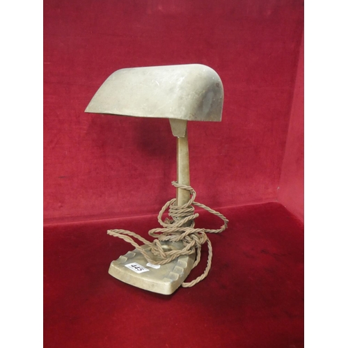 445 - VINTAGE BRASS DESK LAMP