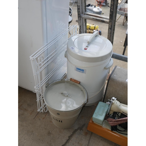 210 - SMALL SPIN DRYER PLUS ASH BUCKET ETC