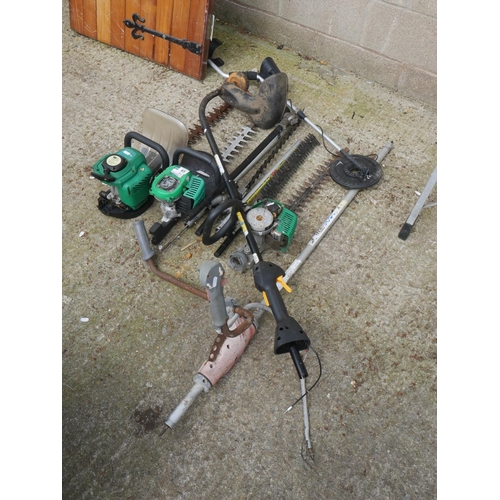 45 - LOT OF GARDEN TOOLS FOR SPARES OR REPAIRS ETC