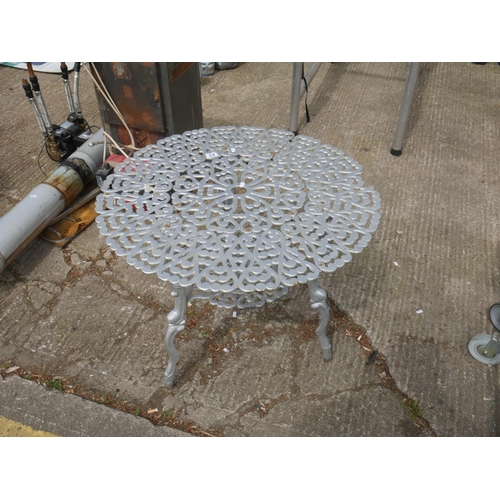 53 - METAL GARDEN TABLE