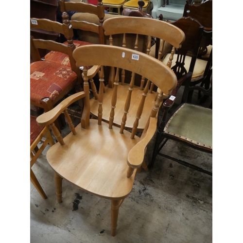 620 - 2 PINE ARMCHAIRS