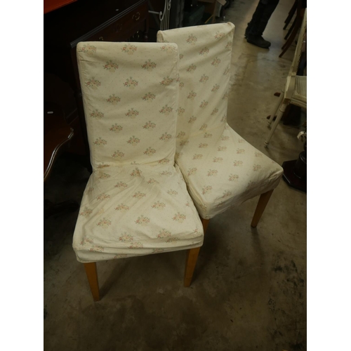 629 - 5 DINING CHAIRS WITH LOOSE COVERS