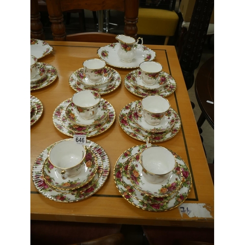 646 - OLD COUNTRY ROSE PART TEA SET