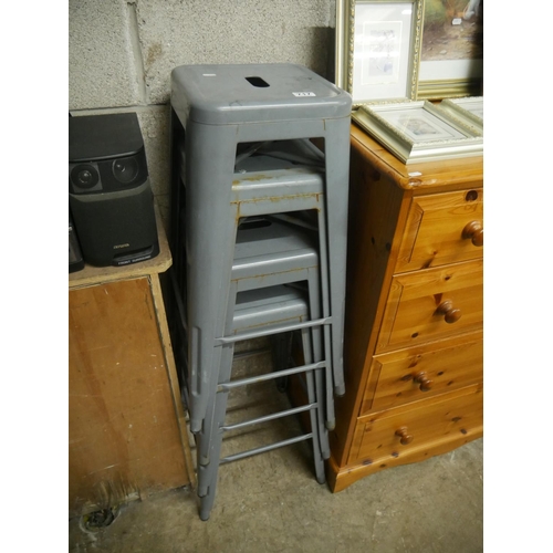 717 - 4 INDUSTRIAL STOOLS