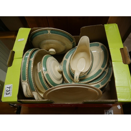 733 - BOX OF DINNERWARE