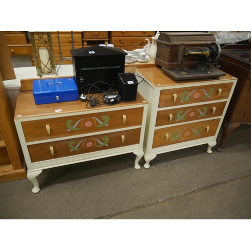 762 - 2 PAINTED CHEST OF DRAWERS