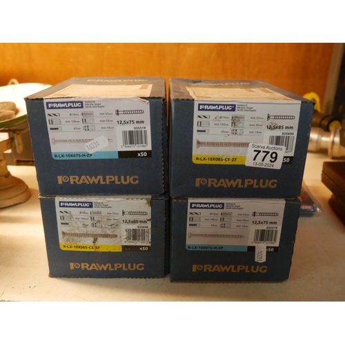 779 - 4 BOXES OF RAWLBOLTS