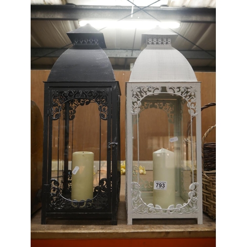 793 - 2 CANDLE LANTERNS