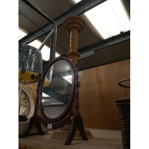 825 - PLANT STAND & MIRROR