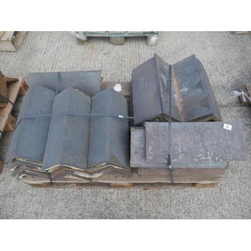 12 - PALLET OF RIDGE TILES