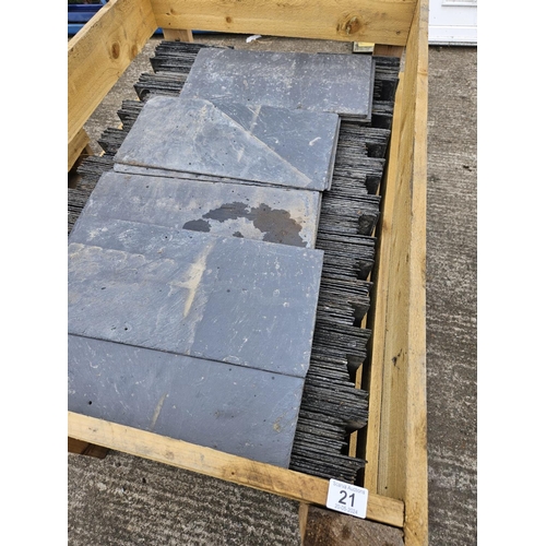 21 - CRATE OF SPANISH SLATES