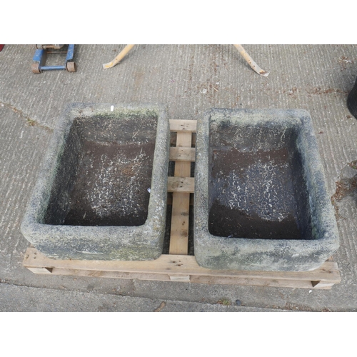 66 - 2 CONCRETE PLANTERS