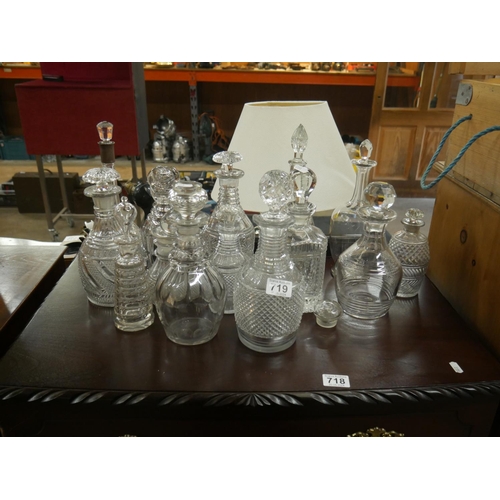 719 - LOT OF DECANTERS